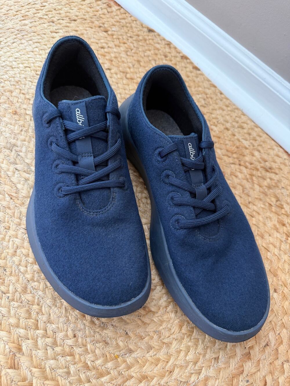 Allbirds Wool Runner Mizzles Navy Blue Water-Repellent Sneakers Men's Size 12